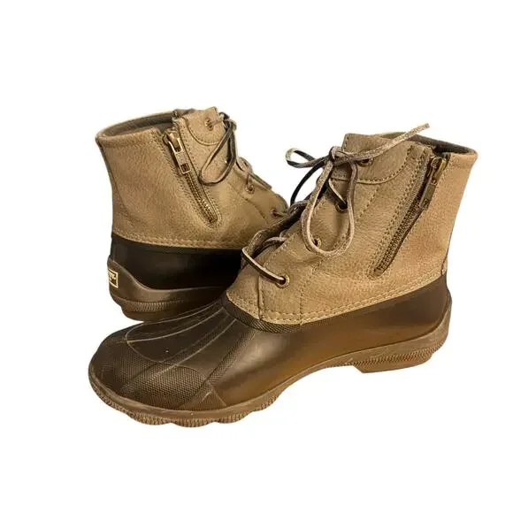 Sperry Women's Saltwater Waterproof Duck Boots Black/Grey Sz 7 - Picture 5 of 10